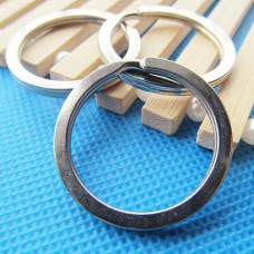 30mm Silver Tone Quality Plated Flat Profile Split Rings