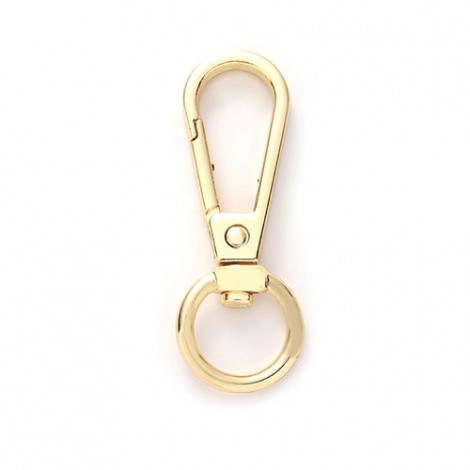13x39mm Gold Plated Swivel Snap Clasps - Pack of 2