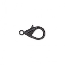 17x9mm Black Plated Brass Lobster Clasps