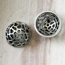 19mm Antique Pewter Cut-out Beadcaps - Each