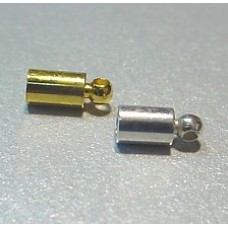 Base Metal End Caps for 2-2.5mm Cord - Gold/Silver