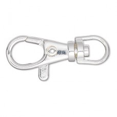 Large 31x13mm Silver Plated Swivel Clips