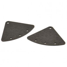 18x26x0.6mm Black Oxided Brass Fan Connectors with 4 holes - Pack of 4