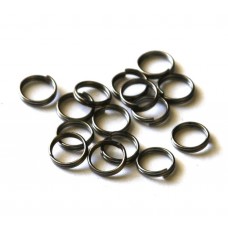 9mm Gunmetal Plated Split Rings - Pack of 10