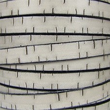 10x2mm Flat Bark Licorice Leather - Beige - Per 25cm