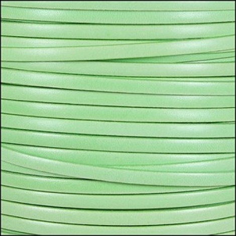 5mm Flat Italian Dolce Leather Cord - Cucumber