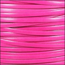 5mm Flat Italian Dolce Leather Cord - Hibiscus - Per metre