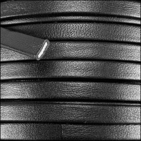 5mm Flat Mexican Leather Flat Cord - Black - Per 50cm 5mm Flat Mexican Leather Flat Cord - Black - Per 50cm