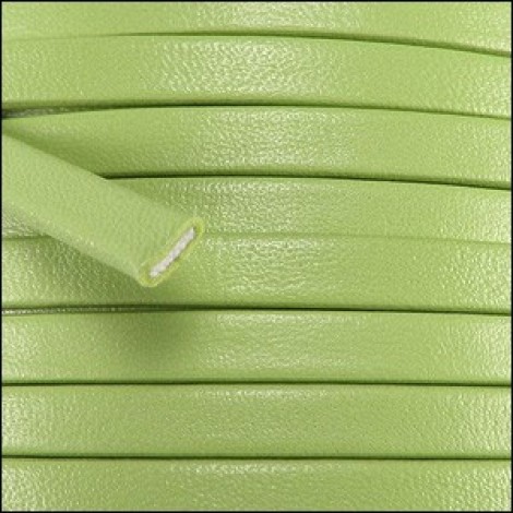 5mm Flat Mexican Leather Flat Cord - Key Lime - Per metre