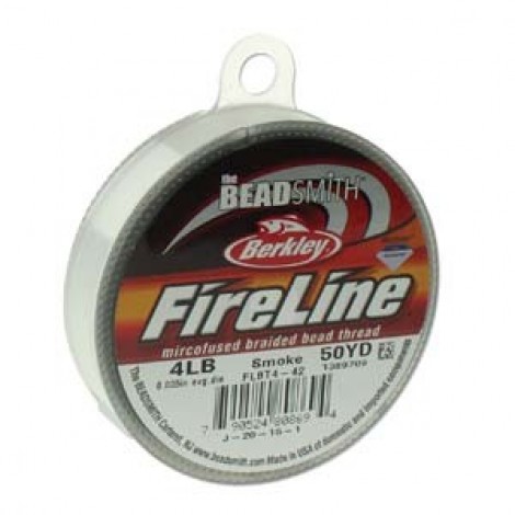 FireLine 4lb Braided Bead Thread - Smoke Grey 005" - 50yd