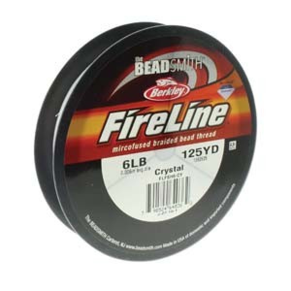 FireLine 6lb Braided Bead Thread - Crystal - 006- 125yd