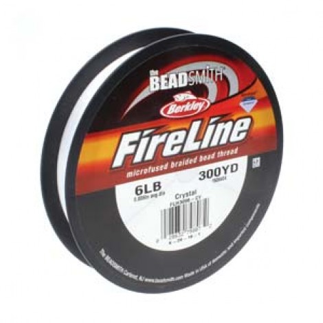 FireLine 6lb Braided Bead Thread - Crystal - 006"- 300yd