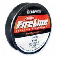 FireLine 6lb Braided Bead Thread - Crystal - 006" 50yd