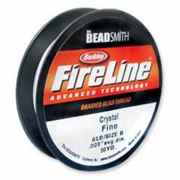 FireLine 6lb Braided Bead Thread - Crystal - 006 50yd