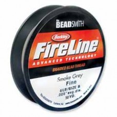 FireLine 6lb Braided Bead Thread - Smoke Grey - 006" 50yd