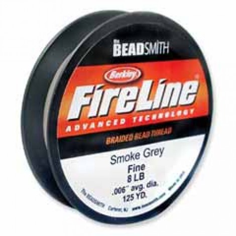 Fireline 8lb .007" Smoke Grey Braided Bead Thread - 125yd Fireline 8lb .007" Smoke Grey Braided Bead Thread - 125yd