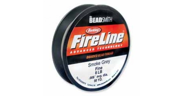 Fireline Smoke 8lb Braided Bead Thread - .007 50yd