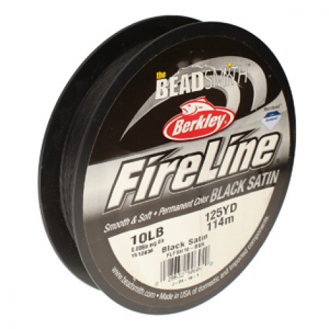 Fireline 10lb (.008") Black Braided Bead Thread - 125yd