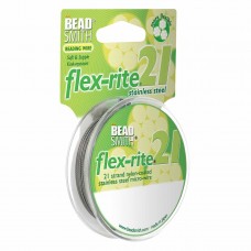 .020" (.50mm) 21-Strand Flexrite Beading Wire - Clear - 30ft (9.1m)