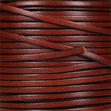3mm Flat Regaliz Licorice Leather - Mahogany