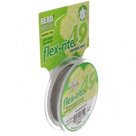 .010" 49 Strand Flexrite Beading Wire - Clear - 30ft (9.1m)