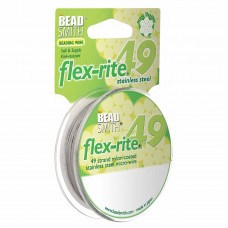 .018" (.45mm) Flexrite 49 Strand Beading Wire - Clear 100ft (30m)