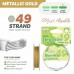 .018" (.46mm) 49st Flexrite Beading Wire- Metallic Satin Gold - 30ft (9.1m)