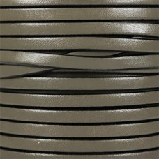 5x2mm Flat Licorice Leather Cord - Putty - Per metre