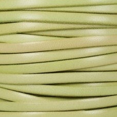 5x2mm Flat Licorice Leather Cord - Dist Pastel Green
