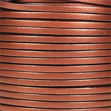 3mm Flat Regaliz Licorice Leather - Antique Copper