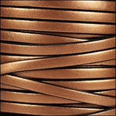 5x1.5mm Flat Regaliz Leather Cord - Metallic Moneypenny