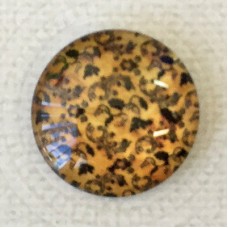 25mm Art Glass Backed Cabochons - Victorian Botanica Design 6 - Each