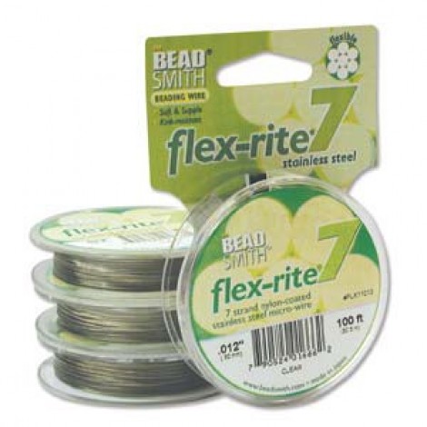 .012" 7 St Flexrite Clear Beading Wire - 100ft