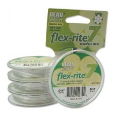 .014" 7st Flexrite Pearl Silver Beading Wire - 30ft