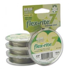 .018" Flexrite 7-Strand Beading Wire - Clear - 100ft