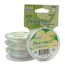 .018" 7st Flexrite Pearl Silver Beading Wire - 30ft