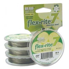 .024" Clear 7-Strand Flexrite Beading Wire - 30ft (9.2m)