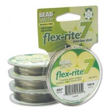 .024" Clear 7-Strand Flexrite Beading Wire - 100ft