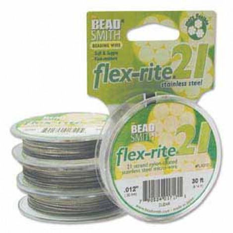 .012" 21 Strand Flexrite Beading Wire - 30ft - Clear