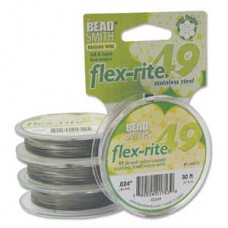 .024" Flexrite 49str Beading Wire - Clear - 30ft (9.2m)