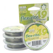 .024" Flexrite 49str Beading Wire - Clear 100ft