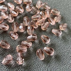5x7mm Rosaline Czech Fire Polish Teardrops - Pack of 10