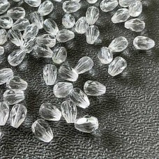5x7mm Crystal Fire-Polished Drops - Pack of 10