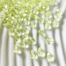 5x7mm Czech Firepolish Drops - Jonquil - Pack of 10