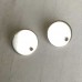 316L Stainless Steel Flat Pad Earposts with 8mm Flat Pad + Hole - Pack of 2 Pair