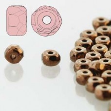 2x3mm Cz Faceted Micro Spacers - Dk Bronze