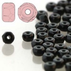 2x3mm Czech Faceted Micro Spacers - Jet