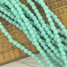 True 2mm Czech Firepolish Beads - Turquoise
