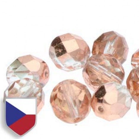 4mm Czech Firepolish Beads - Crystal Crystal Capri Gold Czech Shield - Pack of 50 4mm Czech Firepolish Beads - Crystal Crystal Capri Gold Czech Shield - Pack of 50