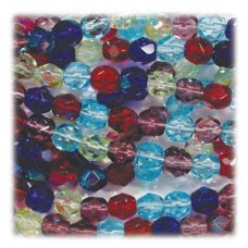 8mm Czech Firepolish Beads - Gemtones Mix - Pack of 20